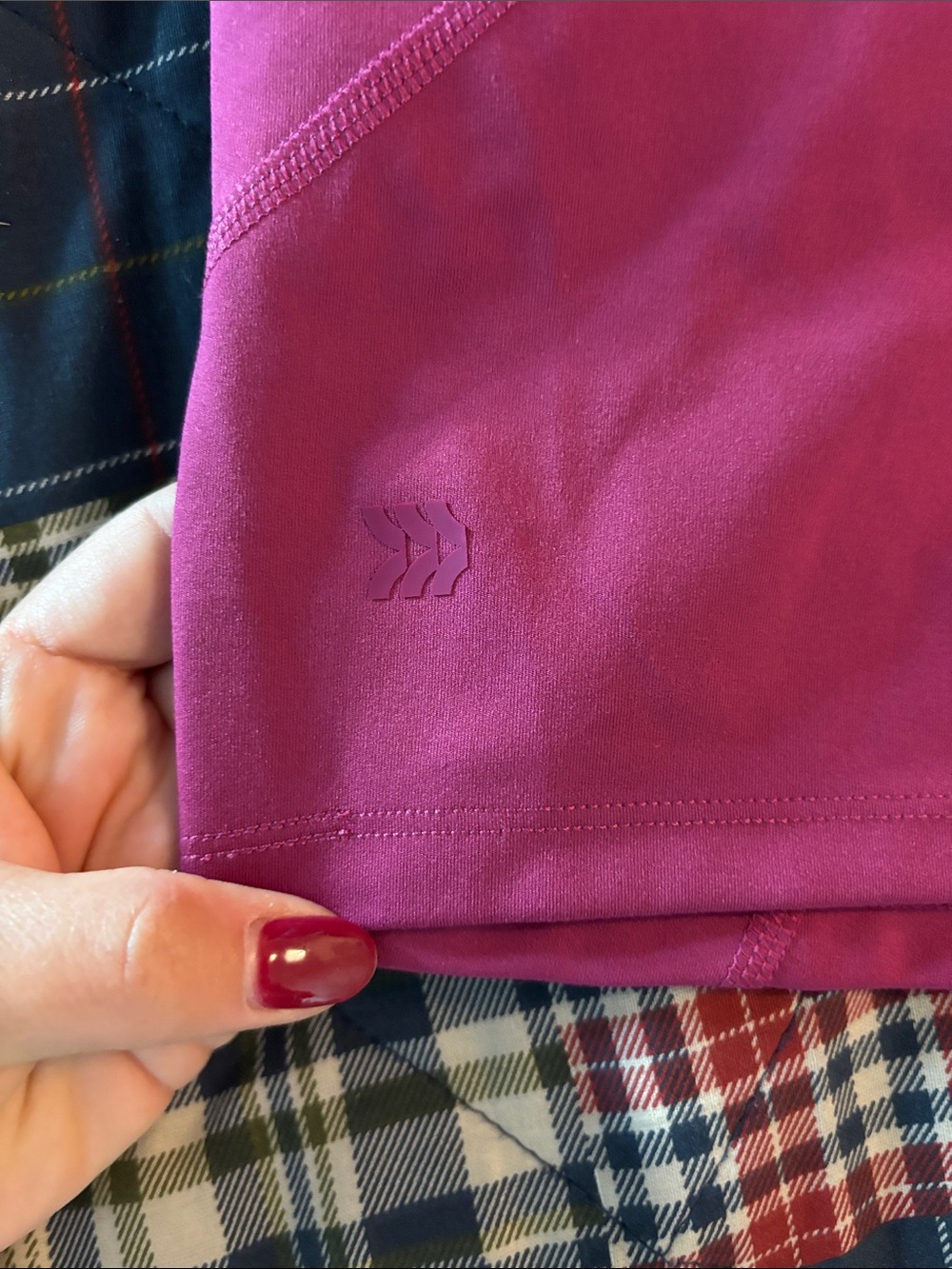 all in motion Fuchsia Square Neck Crop Tank - Picture 7 of 7